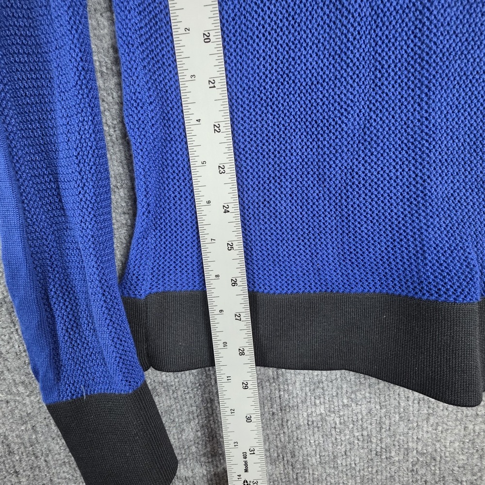 Rag & Bone Sweater Womens S Cobalt Blue Black Sheer Mesh Knit pullover Top Shirt - Picture 9 of 10